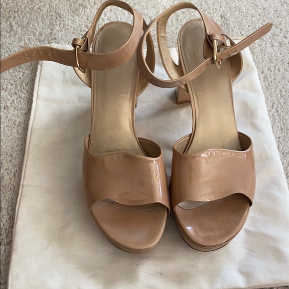 Stuart weitzman nude block heels - Picture 1 of 4